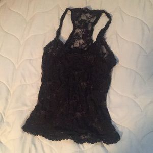 Black lace tank top